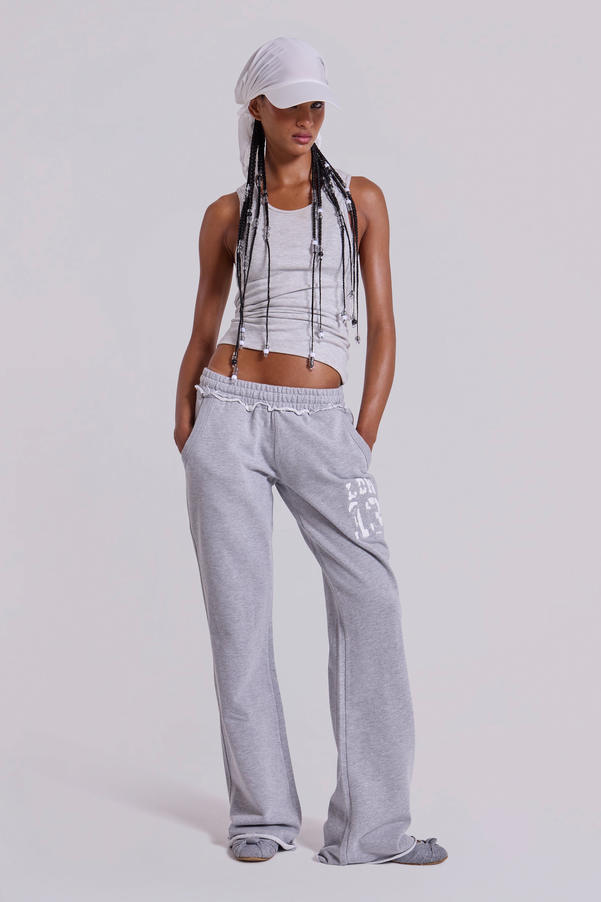 Jaded London Rai Slim Montser Jogger in Grey Marl
