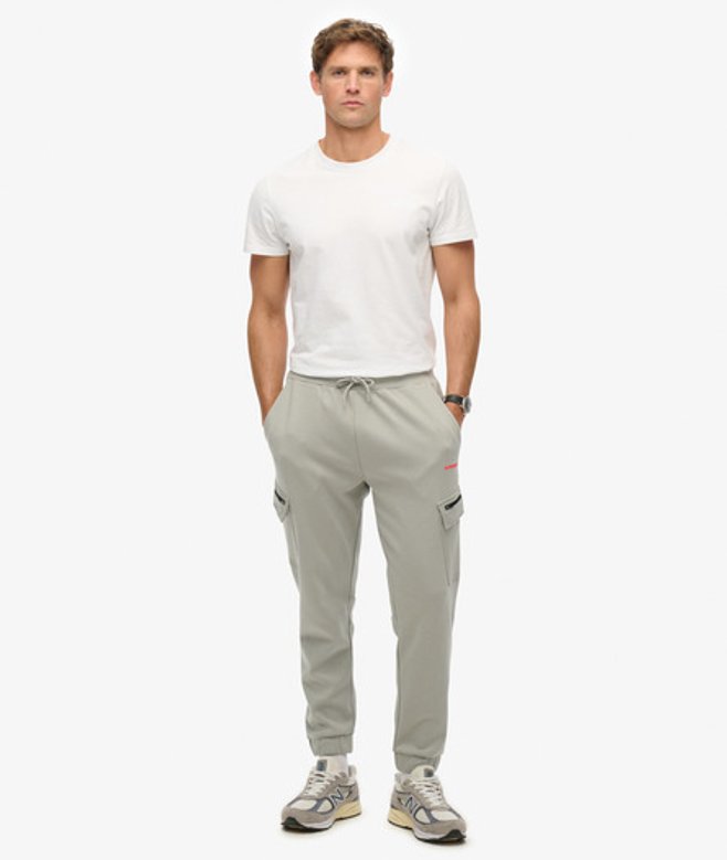 Superdry Tech Cargo Joggingbroek met Logo Dark Grey