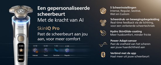 Philips Shaver i9000 Prestige Ultra Elektrisch Scheerapparaat- Met Quick Clean Pod & Precisietrimmer