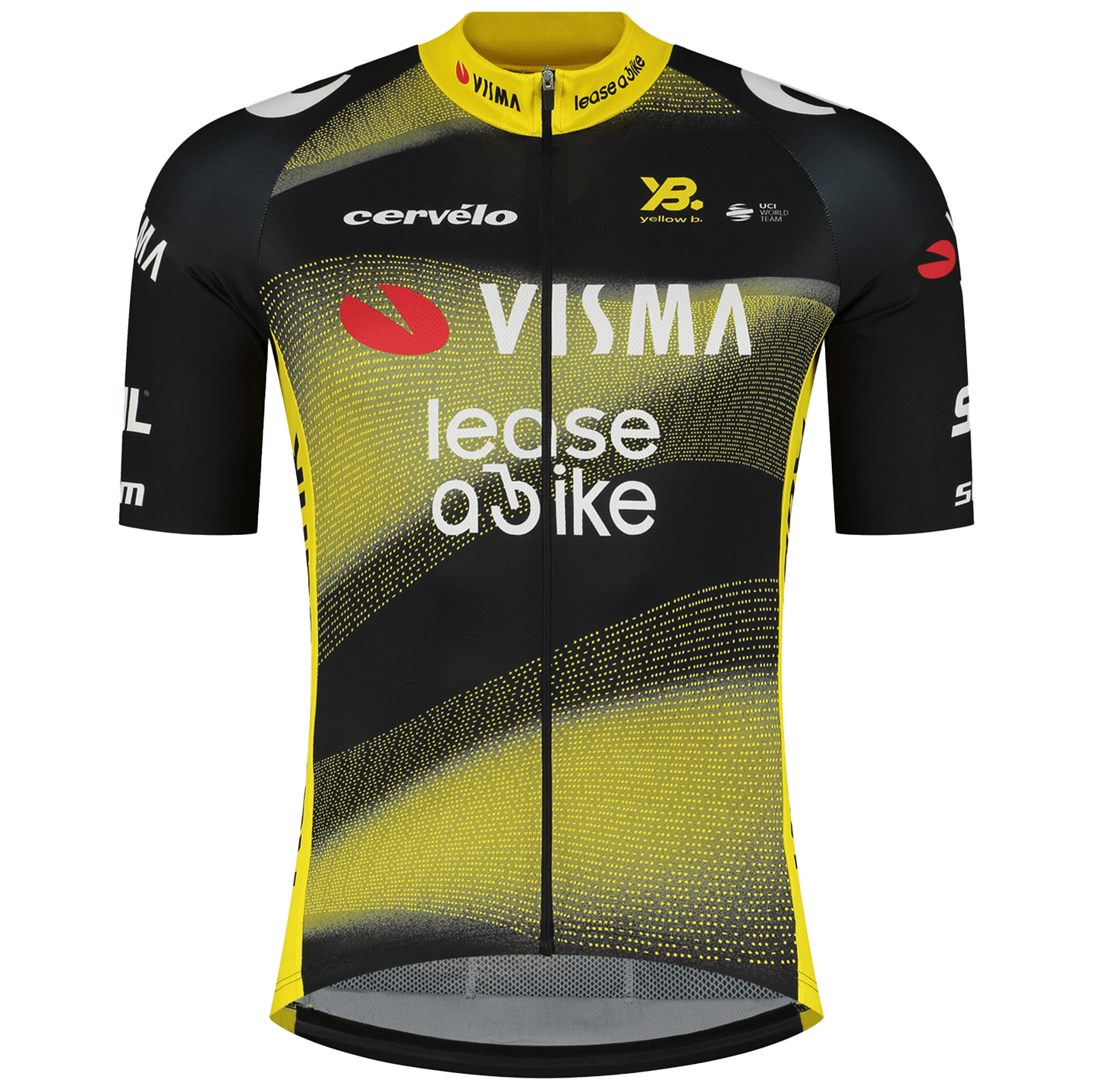 YellowB TEAM VISMA LEASE A BIKE Tour de France Edition 2025 fietsshirt met korte mouwen,