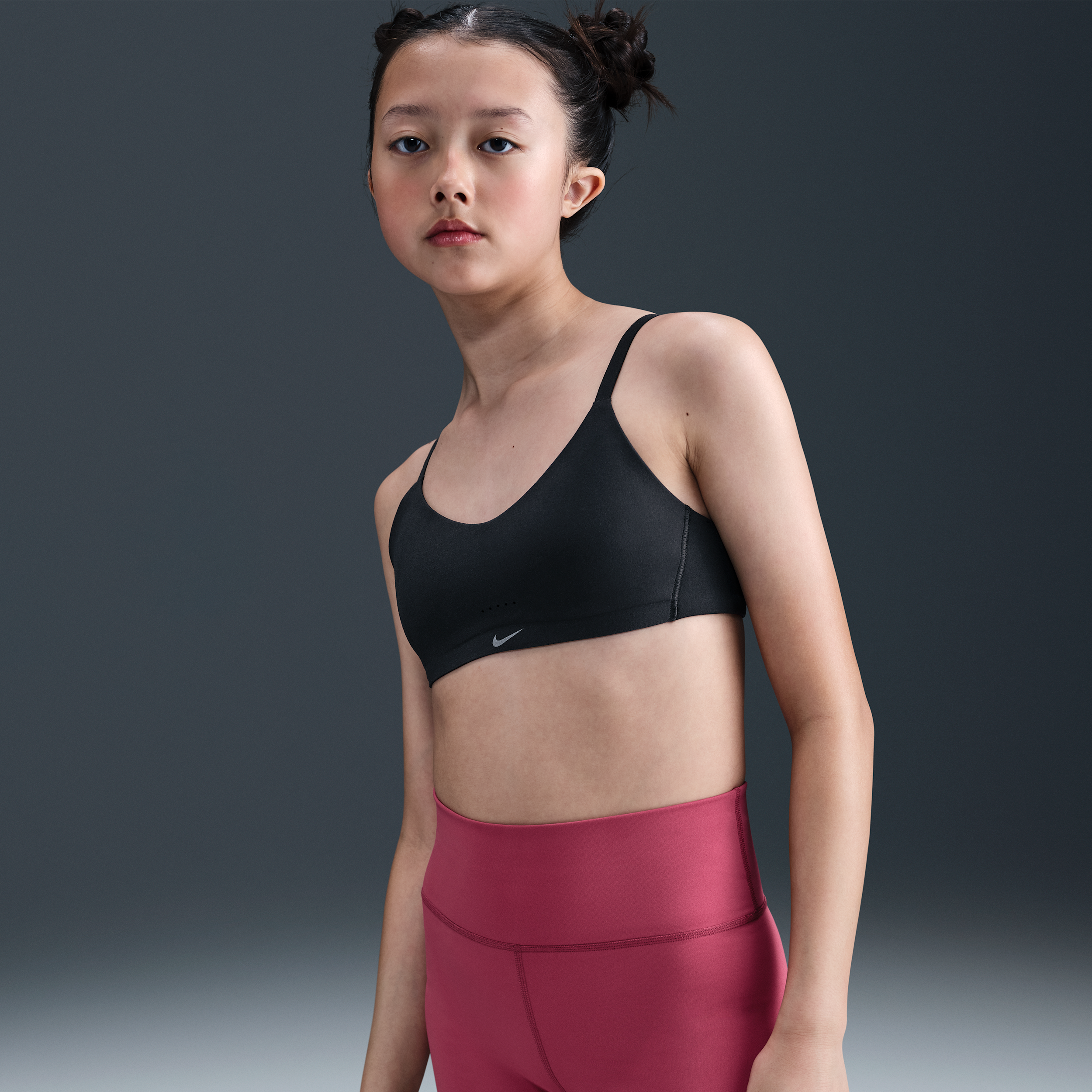 Nike Alate sport-bh voor meisjes - Zwart
