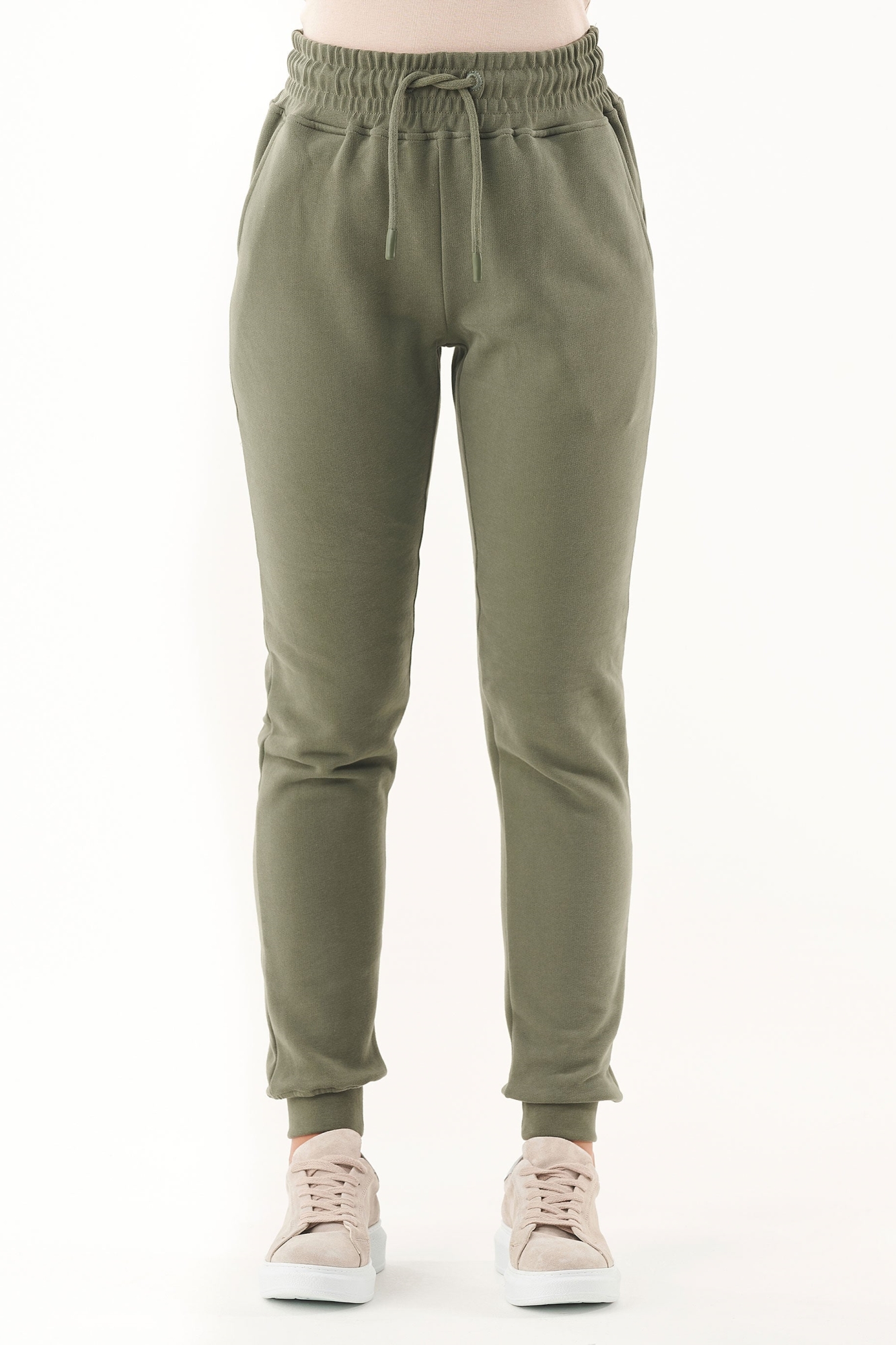 ORGANICATION Damen vegan Soft Joggers Mitteloliv