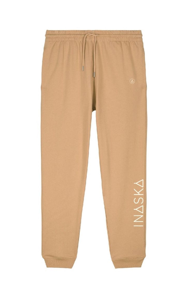 Inaska Herren vegan Jogginghosen Unisex Ocker