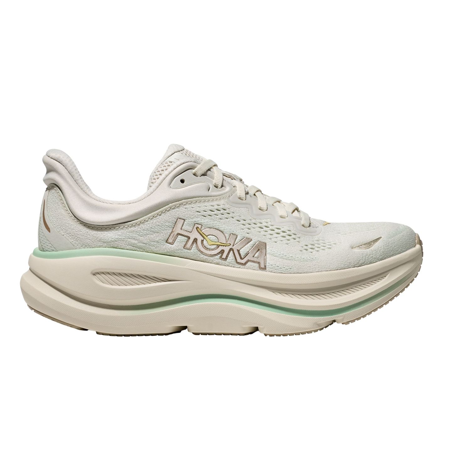 Hoka One One Hoka Bondi 9 hardloopschoenen Truffle Salt/Sea Glass dames