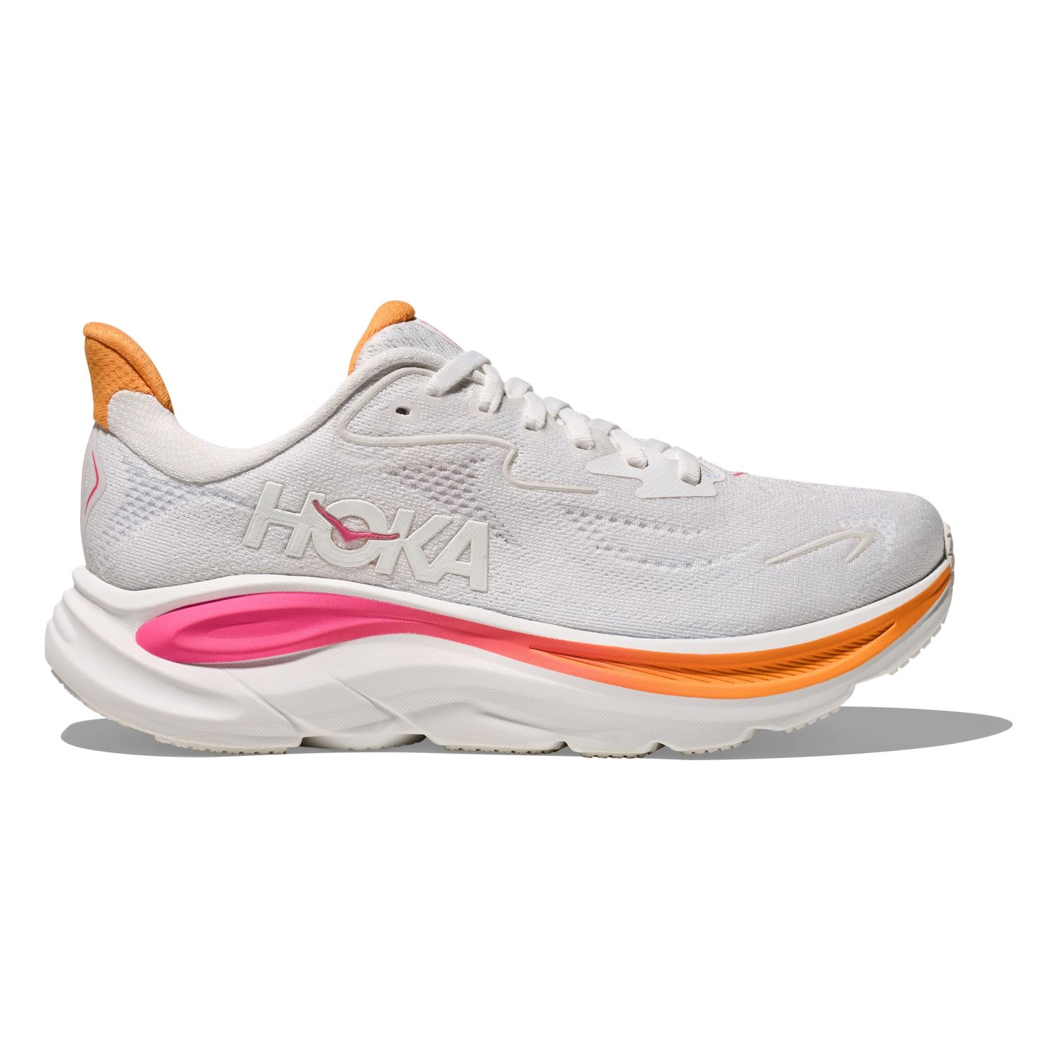 Hoka One One Hoka Clifton 10 hardloopschoenen White/Electric Rose dames
