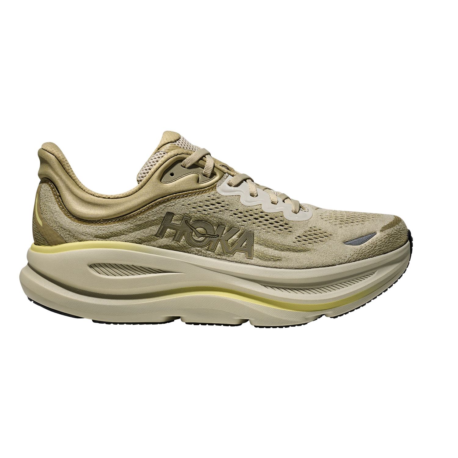 Hoka One One Hoka Bondi 9 hardloopschoenen Grassland/Oyster Mushroom heren