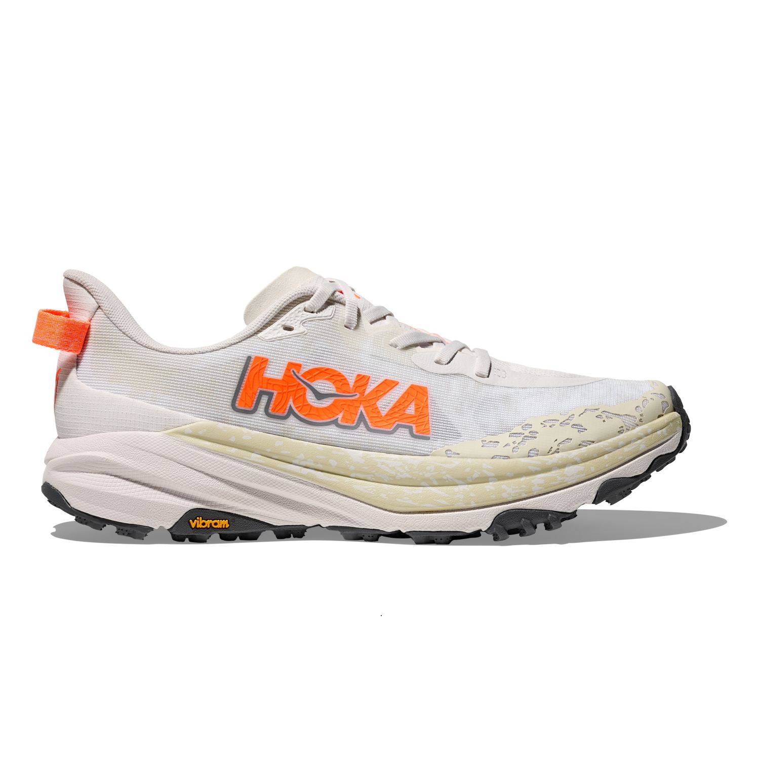 Hoka One One Hoka Speedgoat 6 hardloopschoenen White/Neon Tangerine heren