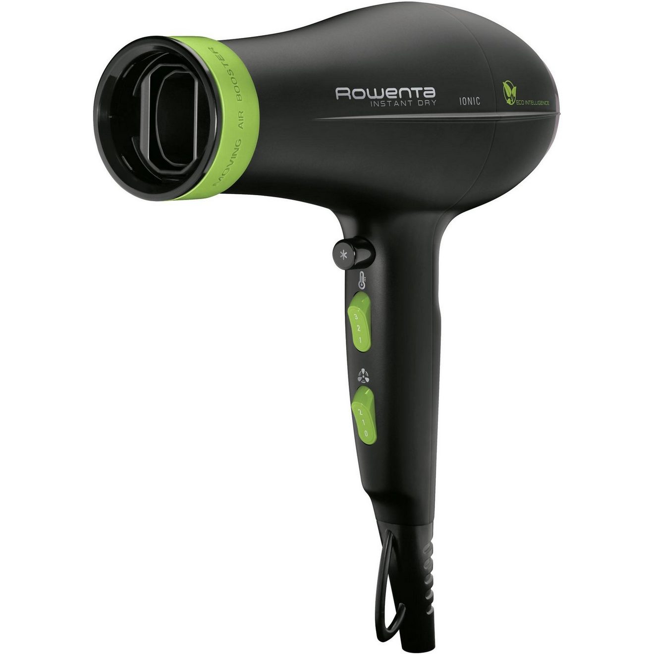 Rowenta Haardroger Eco Intelligence Instant Dry, luchtstroom-booster, lange kabel 1,8 m,