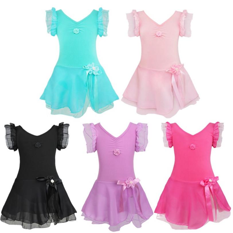 Manyakai Zomer kinderen meisjes ballet turnpakje jurk moderne lyrische dans bodysuit danskleding XS paars