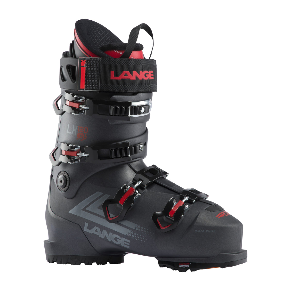 Lange LX 120 HV GW all mountain skischoenen grijs/rood heren, 30.5