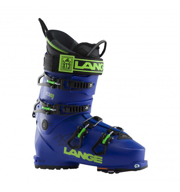 Lange XT3 Free 100 MV GW freeride skischoenen blauw/groen heren, 26.5