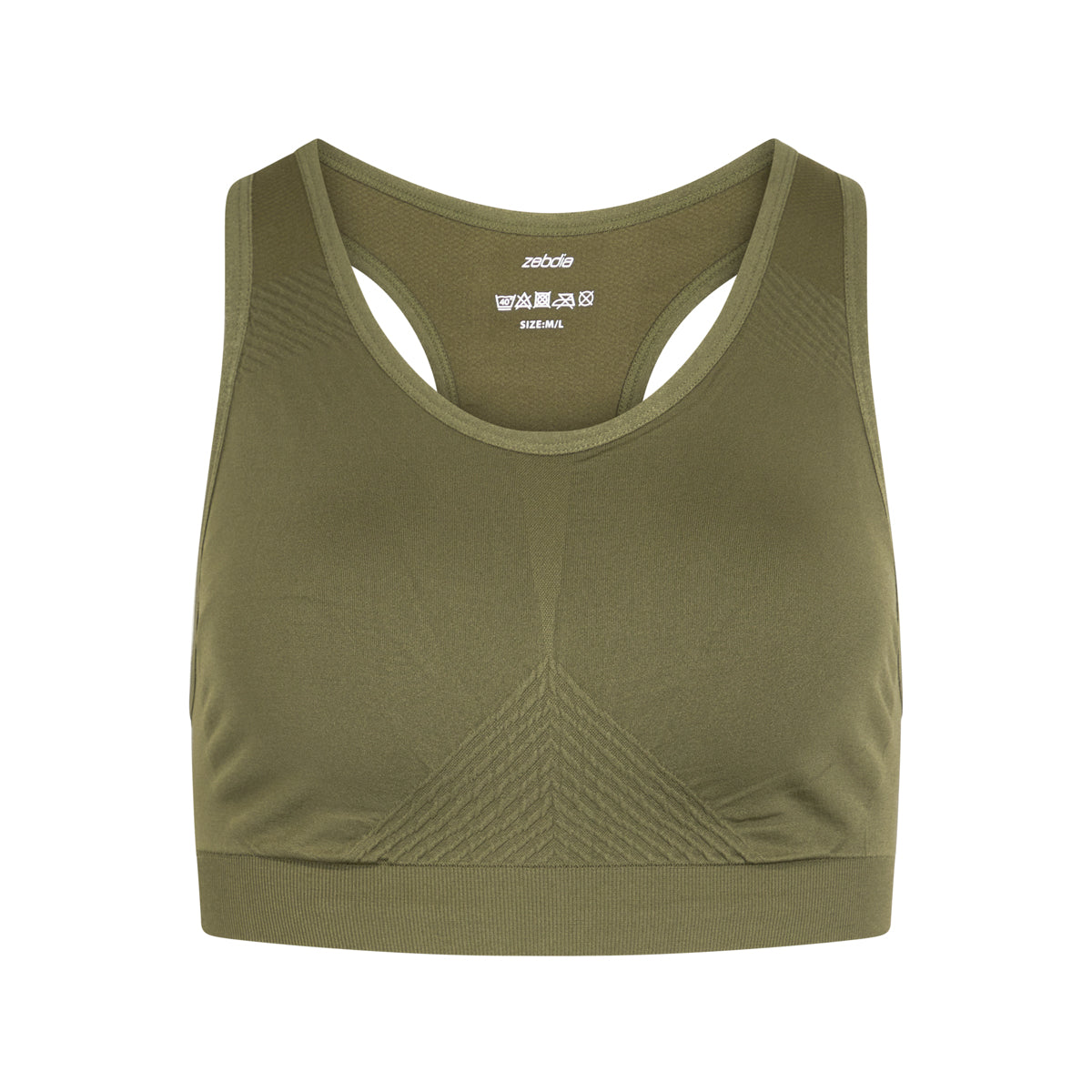 Zebdia Seamless sportBH, groen