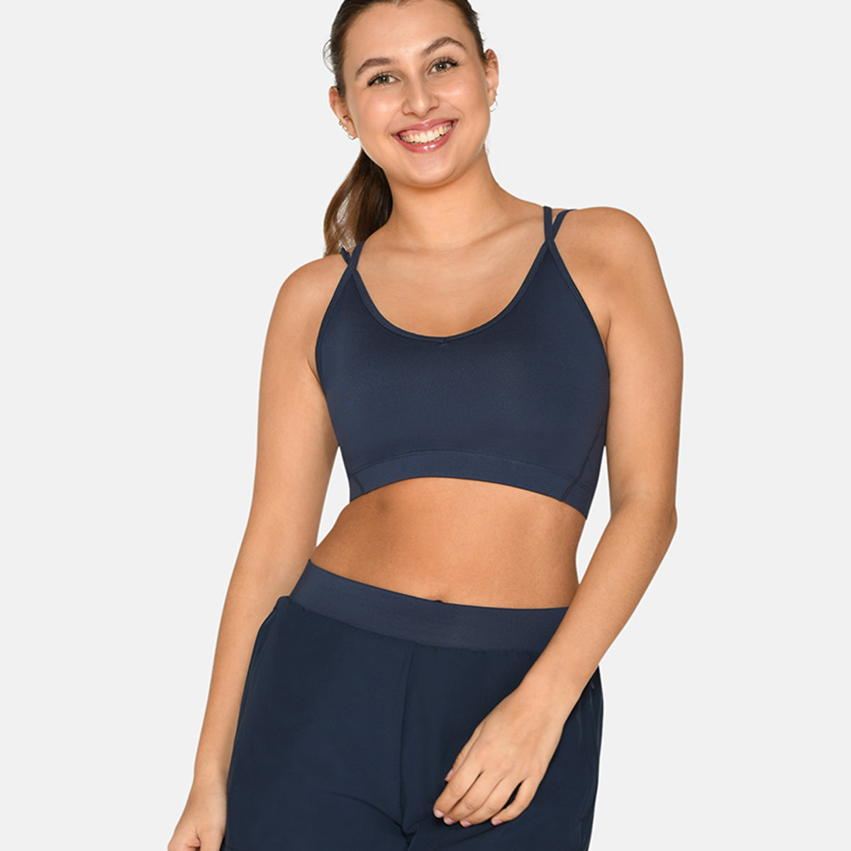 Zebdia Slim strap sportBH, blauw