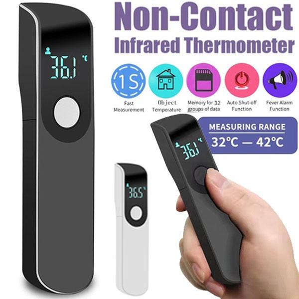 Melsya Draagbare voorhoofdtemperatuurmeter, contactloze elektronische infrarood handthermometer, compacte mini-thuisthermometer wit