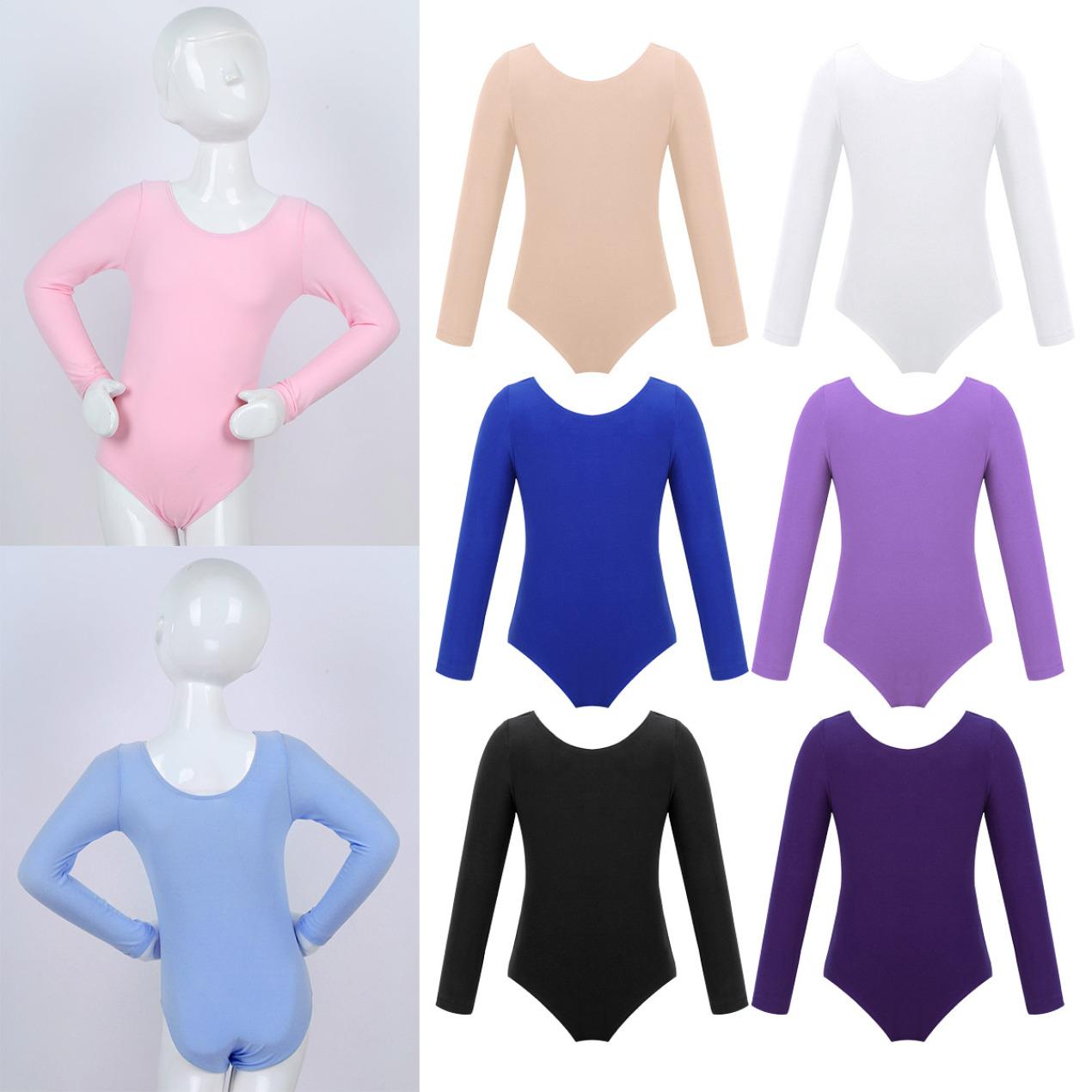 IEFiEL Peuter Kinderen Meisjes Gymnastiek Ballet Lange Mouw Leotard Tutu Rok Danskleding Kostuum 7-8 Years zwart