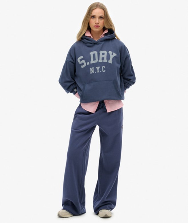 Superdry Athletic Essentials Rechte Joggingbroek Blauw
