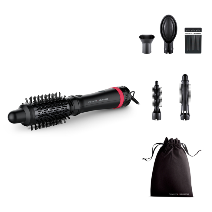 Rowenta Stylingborstel met warme lucht  x Karl Lagerfeld Express Style warmeluchtborstel, 5-in-1 borstel