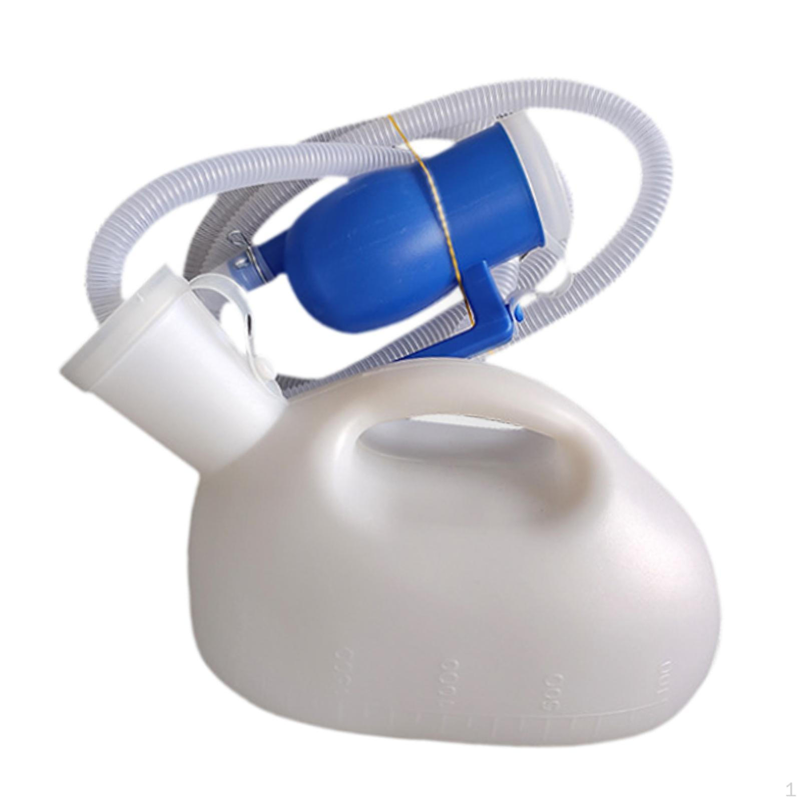 Kitchen Accs Mannelijke urinoirfles 59,06  lange slang, met deksel, herbruikbare draagbare mannenpot voor kamperen, autorijden blauw