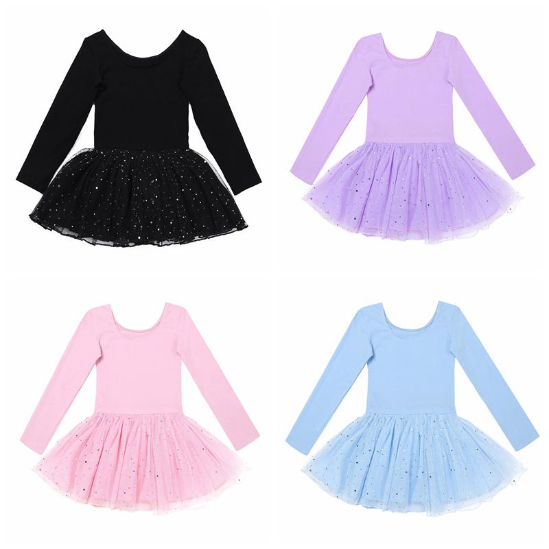 IEFiEL Meisje Danser Turnpakje Lovertjes Ballet Jurk Kinderen Danskostuums Skate Jurk Gymnastiek Ballerina Jurk 9-10 Years hemelsblauwe kleur