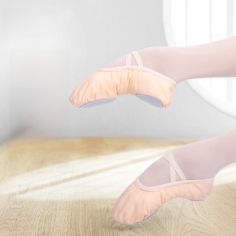 Shoes Arena Balletschoenen voor peuters, dansschoenen voor kinderen, yogaschoenen van canvas met kattenklauwen, dansschoenen met zachte zool en vetersluiting. Size 25 roze