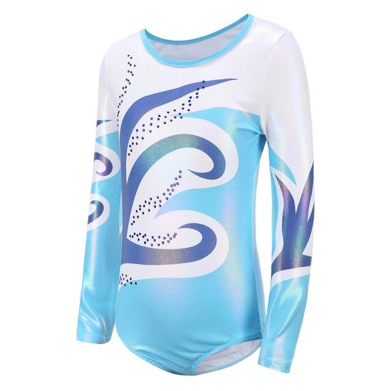 Sunnyway Kinderen Meisjes Diamante Lange Mouw Ballet Praktijk Danskleding Gymnastiek Felle Kleur Body Suits 10