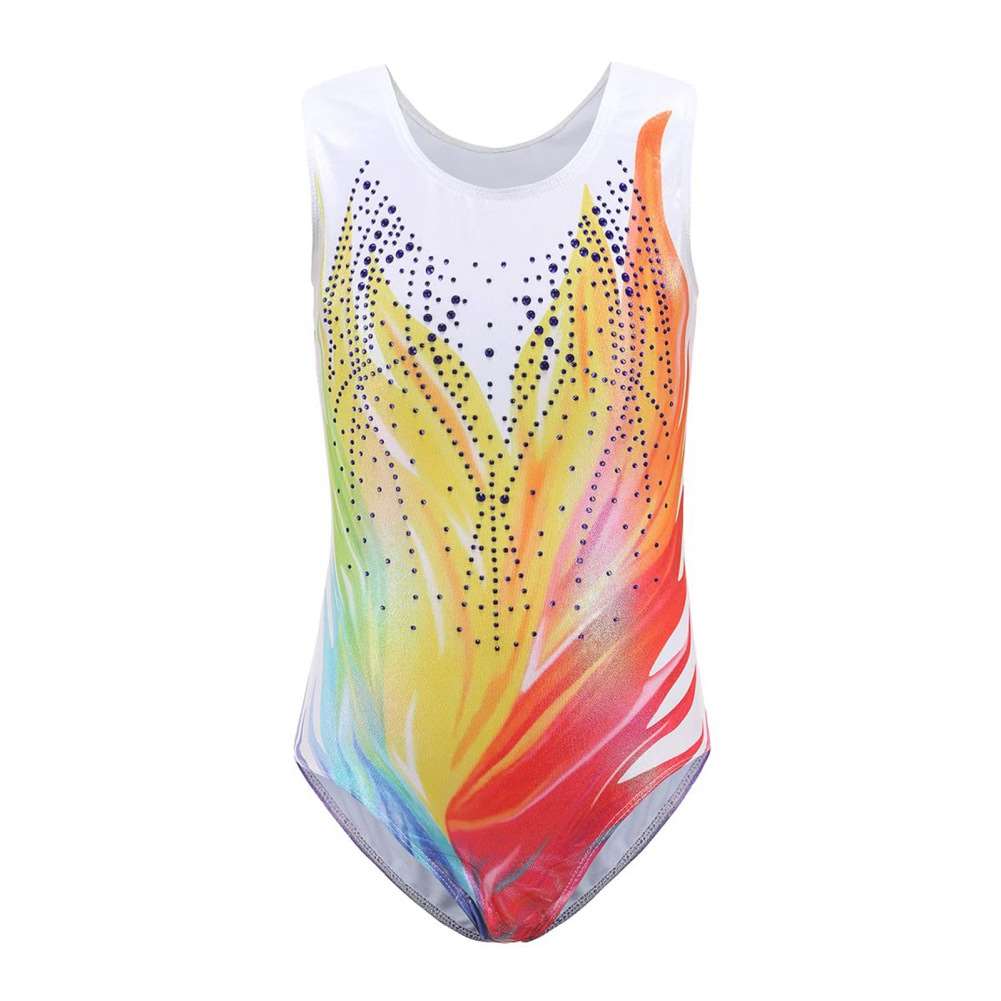 Sunnyway Gymnastiek maillots voor meisjes Bronzing dans turnpakje Mouwloze danskleding Meisjes maillots Atletische balletdansjurk Kinderen 5-14 jaar 10