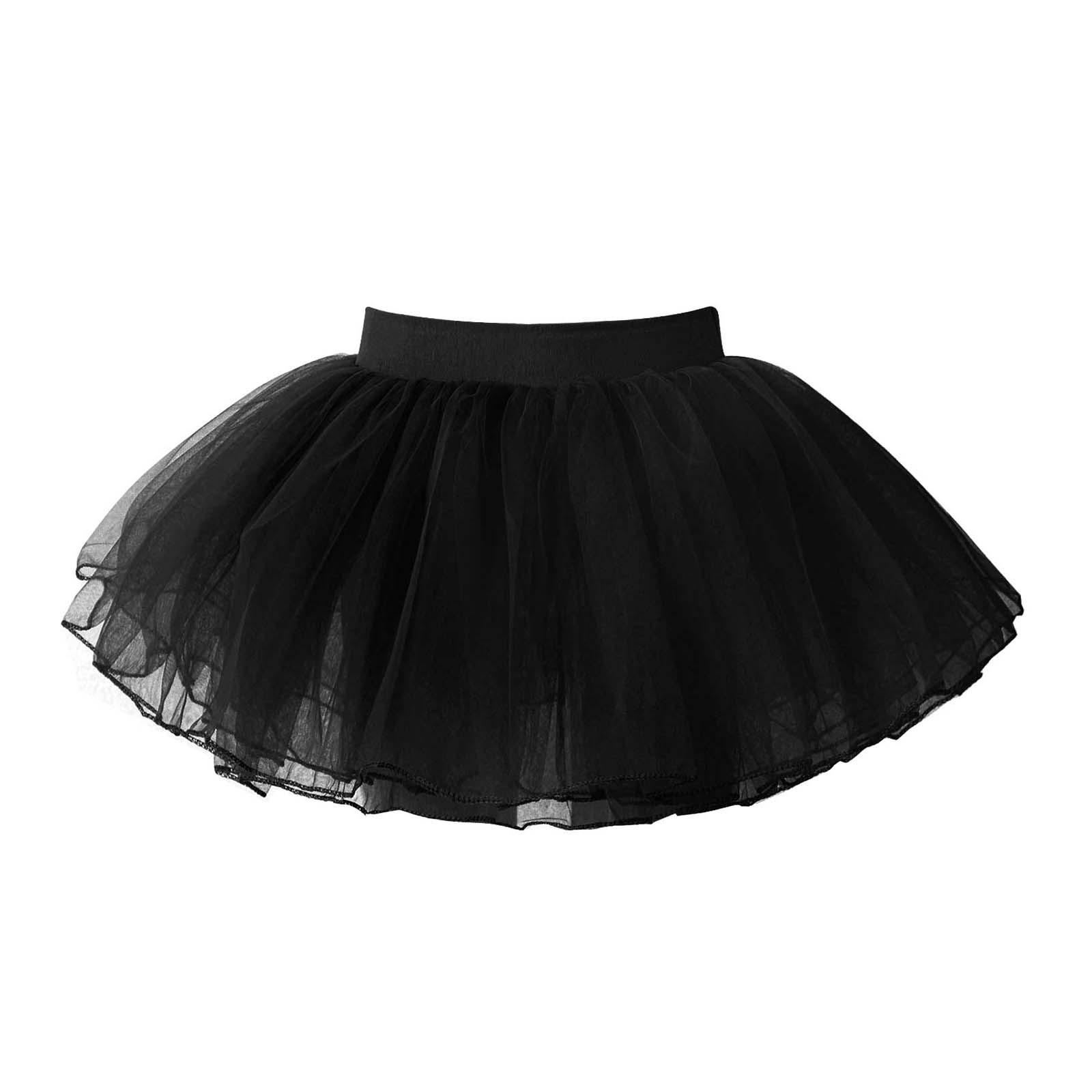 IEFiEL 2 Kinderen Meisjes Ballet Dans Tutu Rok Basic Klassiek 4 Lagen Mesh Tule Rok Ballet Praktijk Dans Rok
