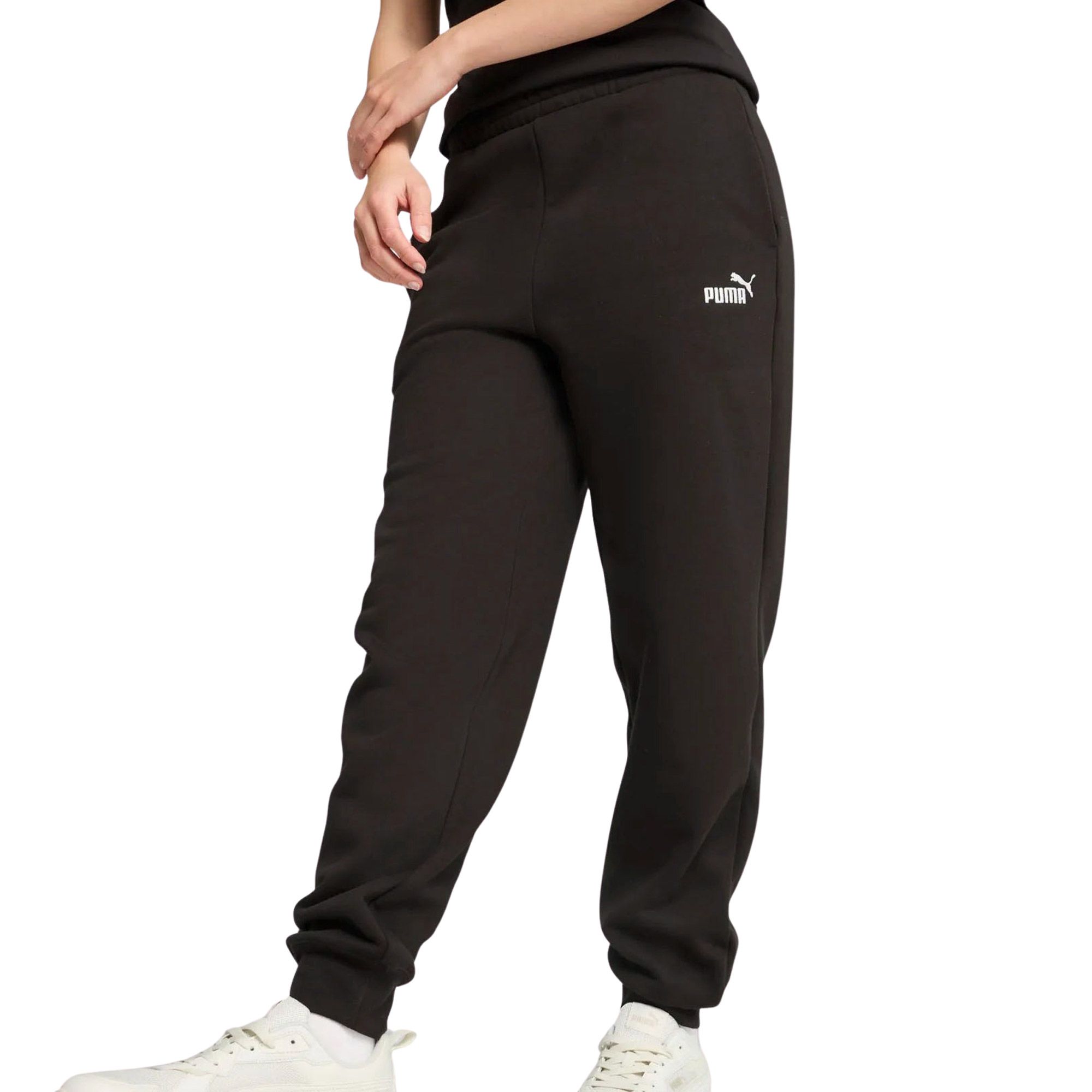 PUMA Trainingsbroek ESS SMALL NO. 1 LOGO COMFORT HIGH-WAIST SWEATPANTS FL CL