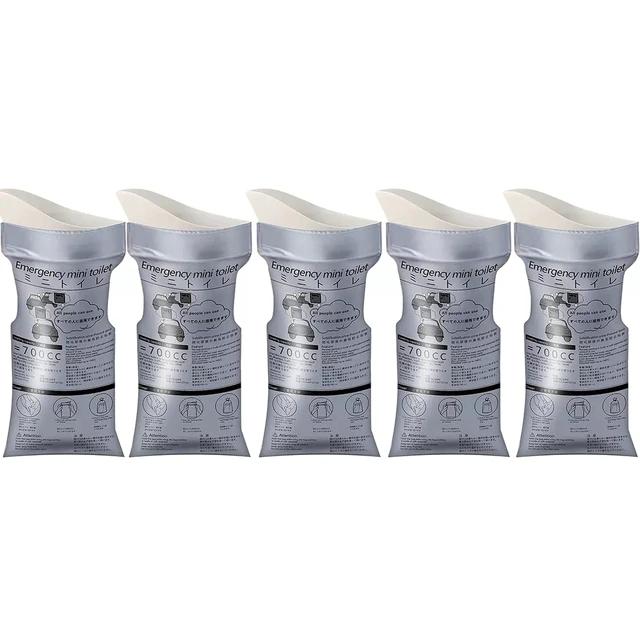 Edith 1/5 stuks Outdoor nood urine zakken 700 ml Easy Take Piss zakken Travel Mini 5pcs