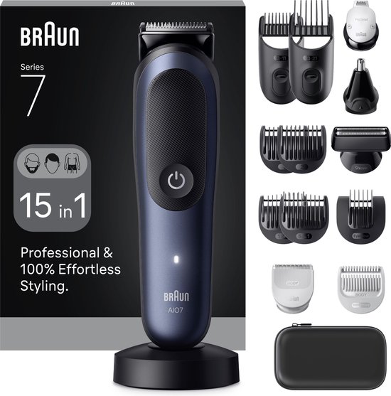 Braun All-in-One Series 7 AIO7580 Style Kit – Baardtrimmer, Tondeuse, Gezichtstrimmer en Lichaamstri