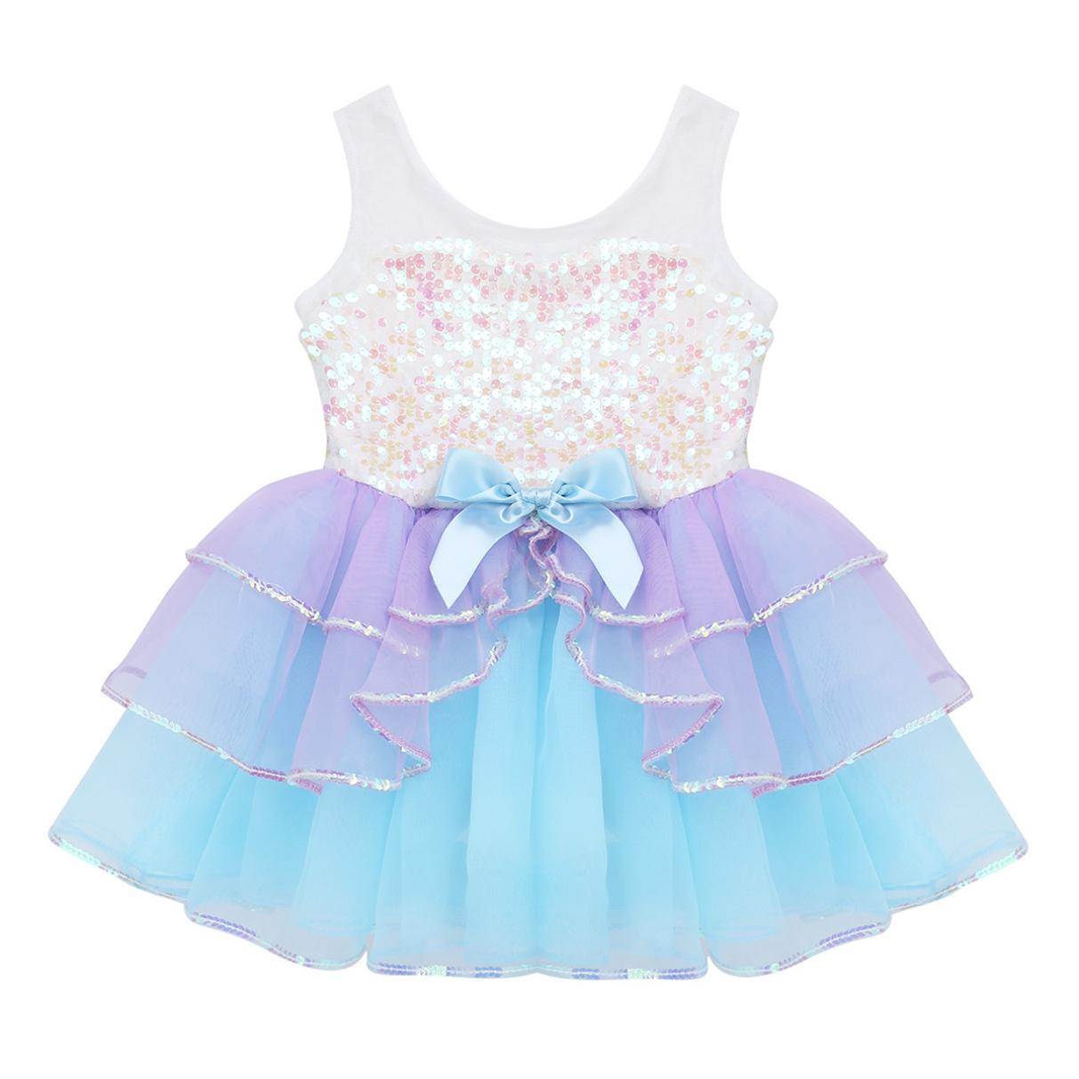 Tiaobug Meisje Ballet Dans Jurk Kinderen Ballerina Zwaan Kostuum Turnpakje Tutu Rok Dancewear 11-12 Years