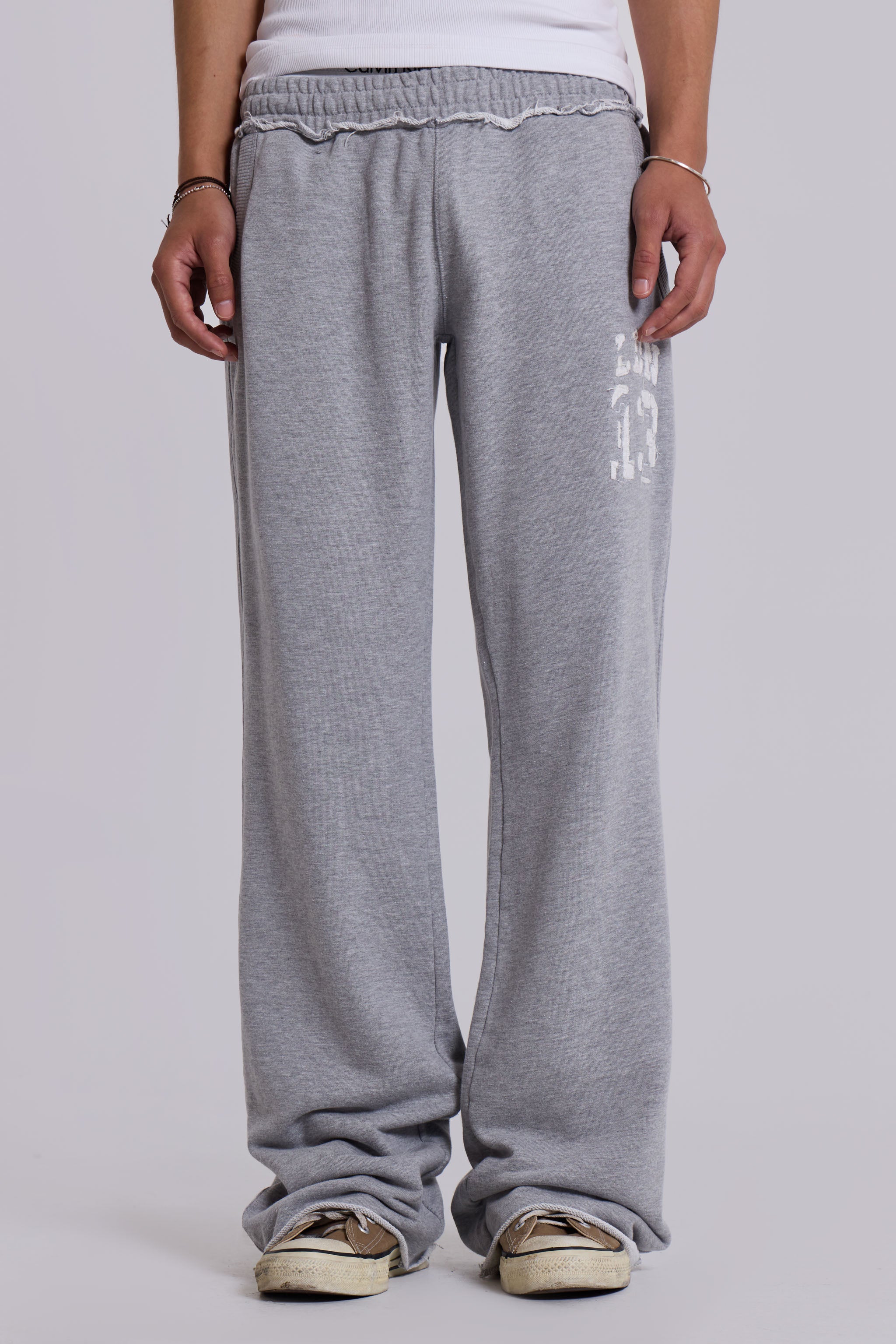 Jaded Man 13 Grey Marl Slim Monster Joggers
