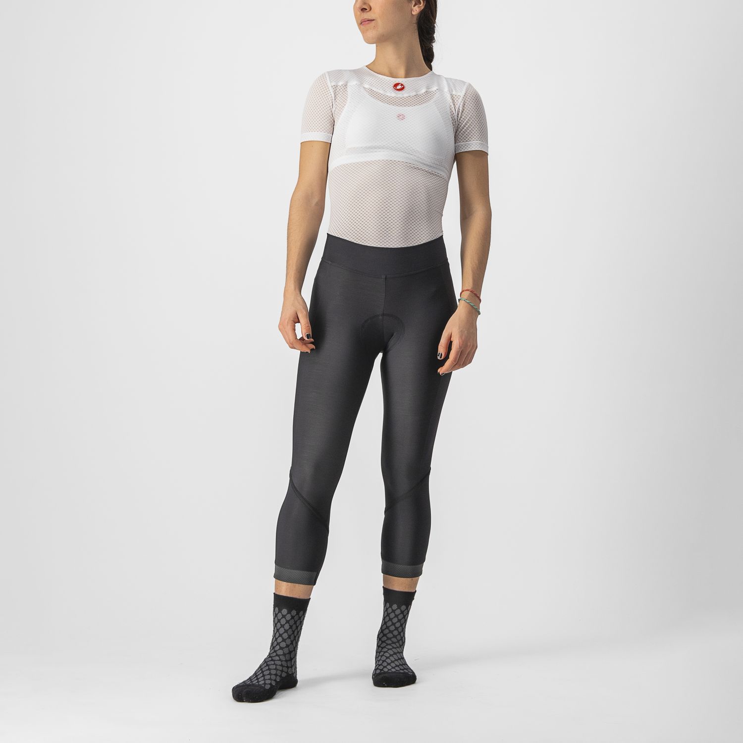 Castelli Velocissima Thermal fietsbroek driekwart zwart dames