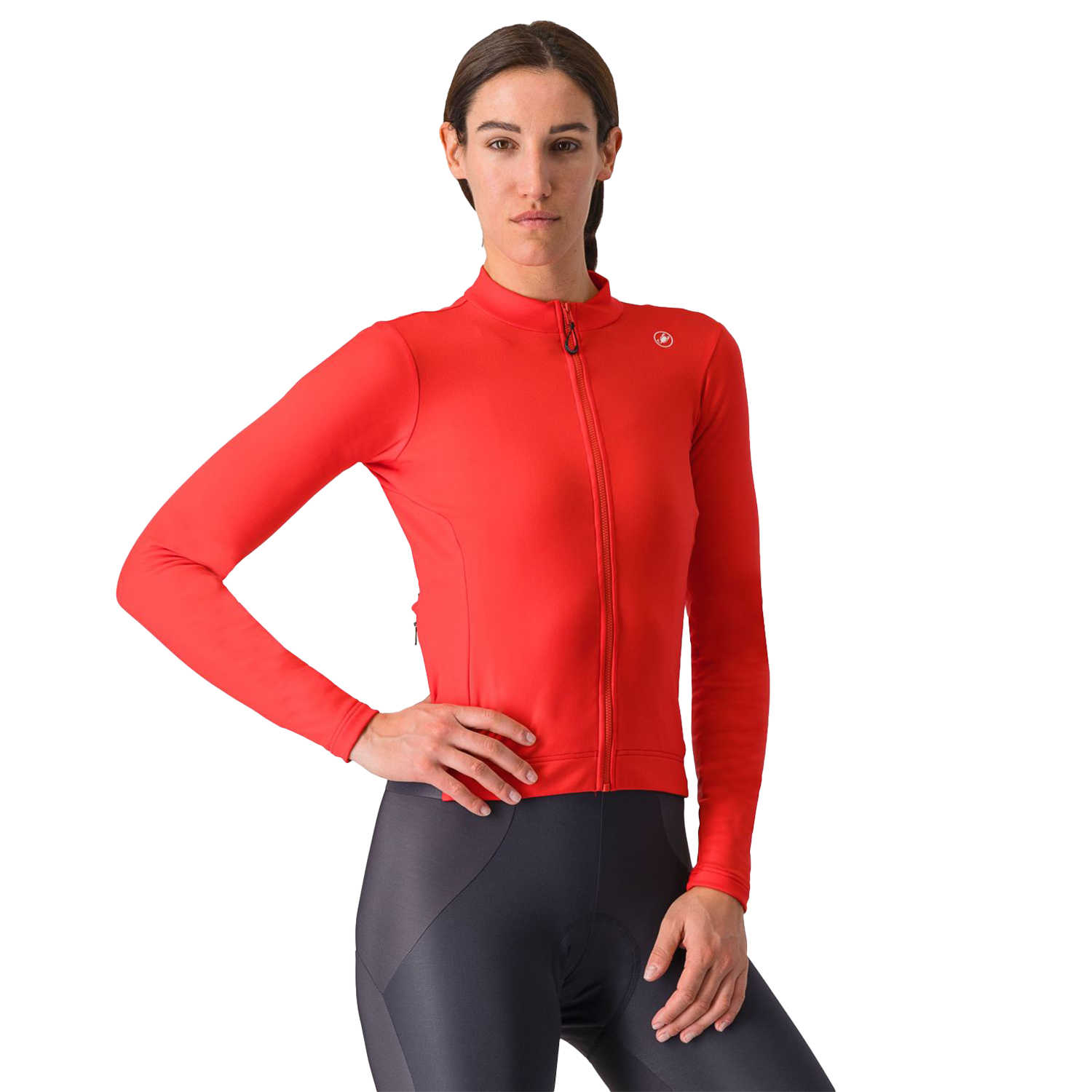 Castelli Espresso thermal fietsshirt lange mouw hibiscus dames