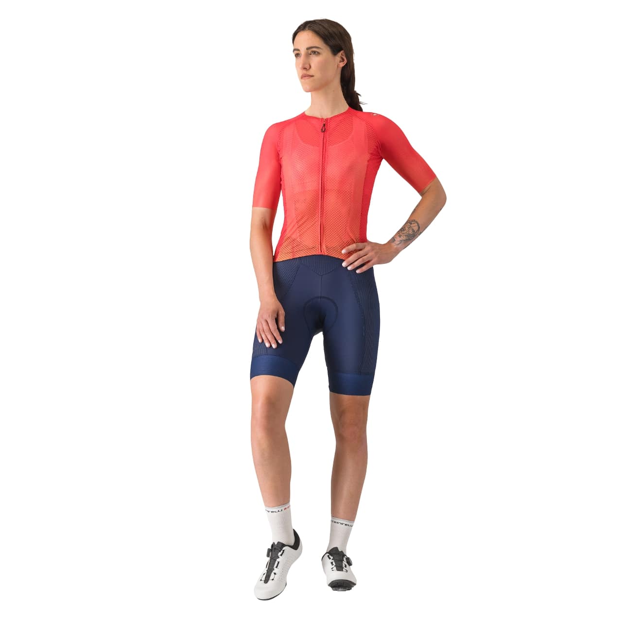 Castelli climbers a/c w jersey korte mouw rood dames