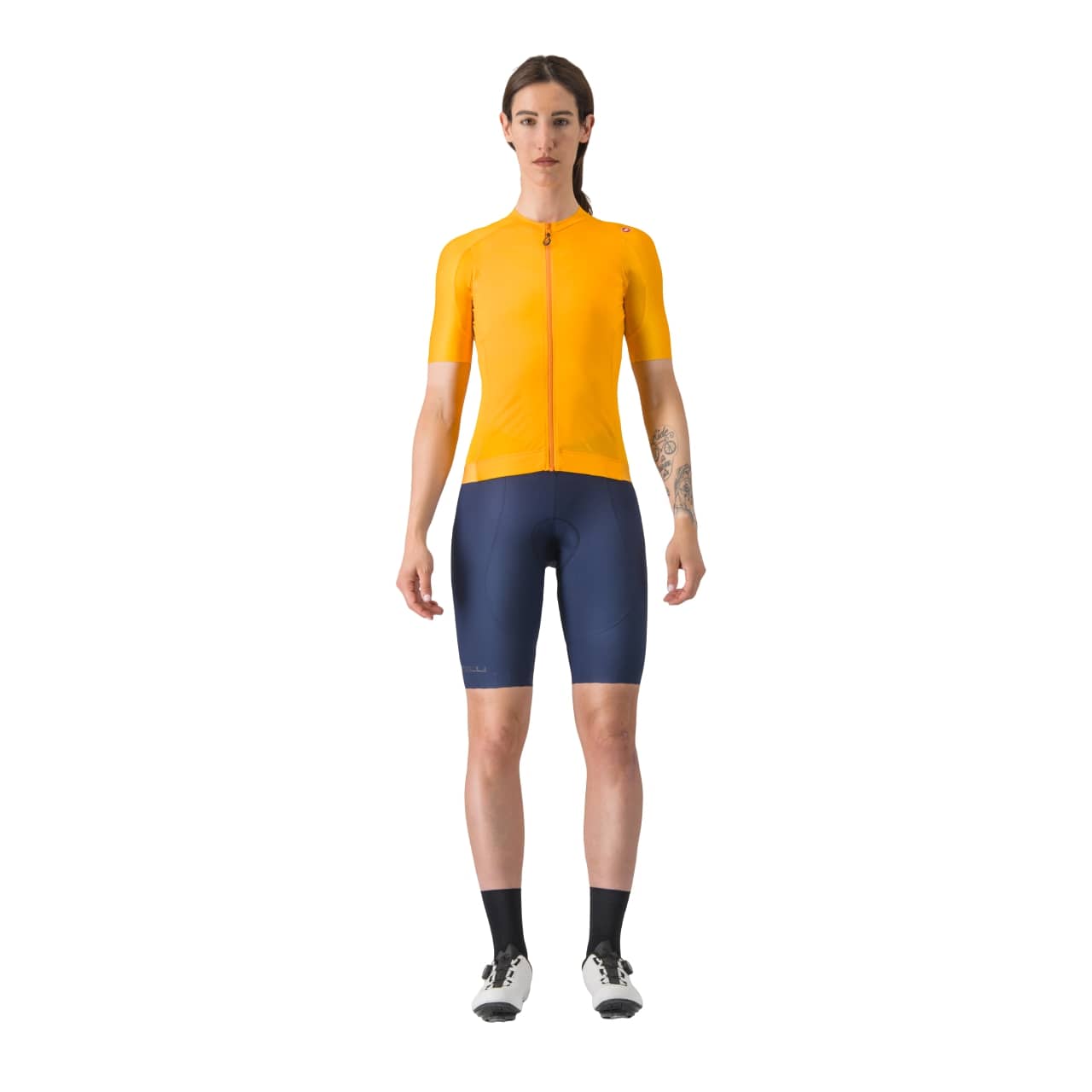 Castelli Espresso fietsshirt korte mouw oranje dames