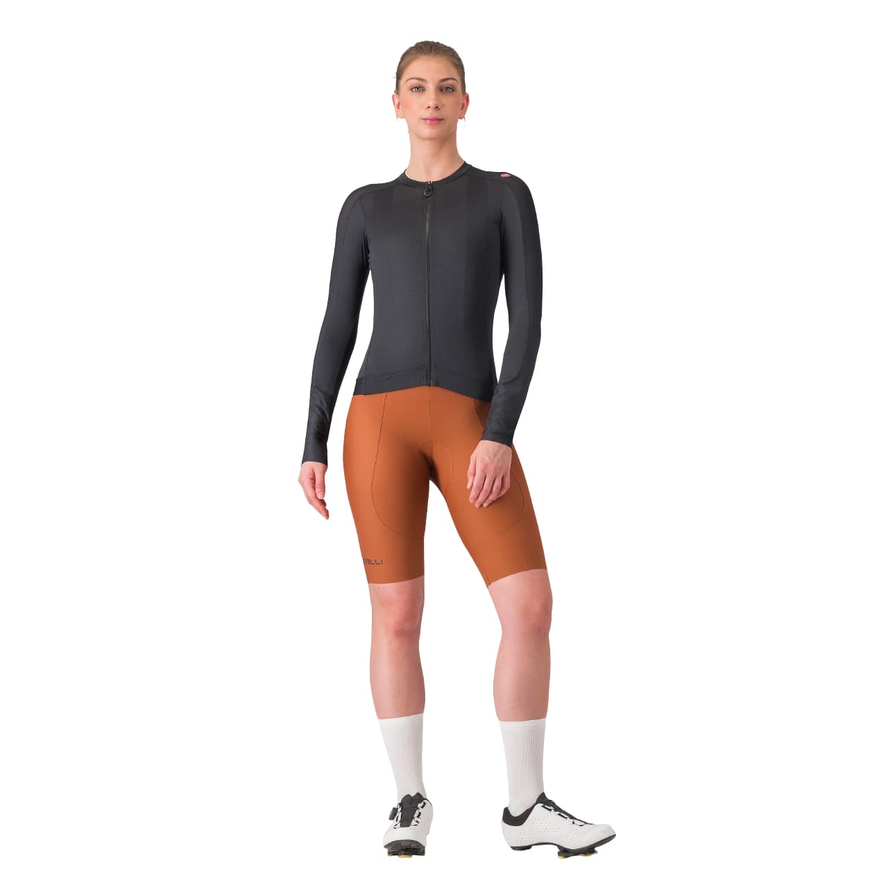 Castelli Espresso fietsshirt lange mouw zwart dames