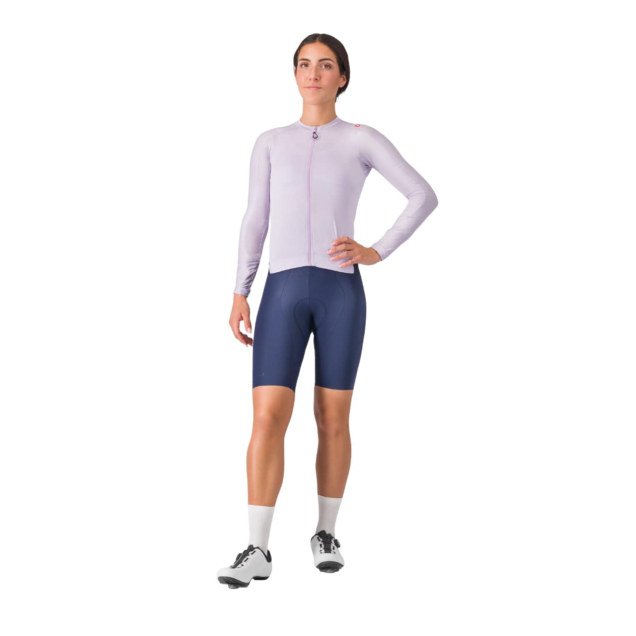 Castelli Espresso fietsshirt lange mouw paars dames