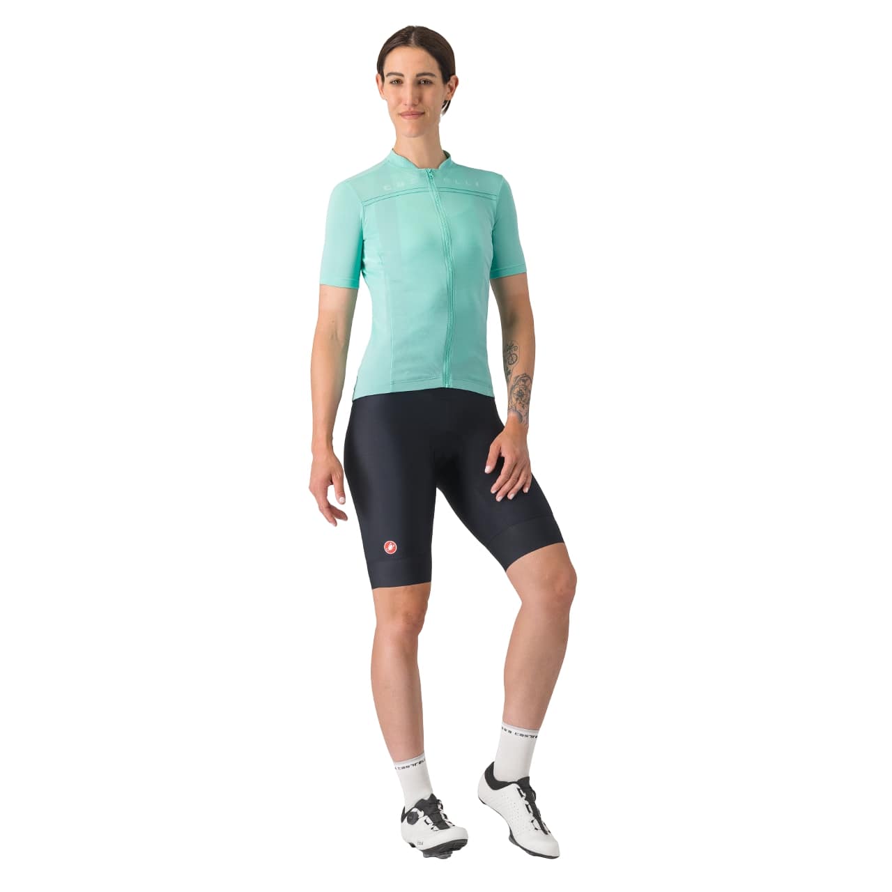 Castelli Anima 4 fietsshirt korte mouw blauw dames