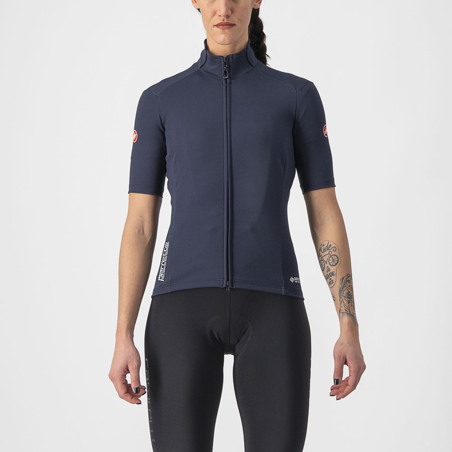 Castelli Perfetto RoS 2 Wind fietsshirt korte mouw blauw dames