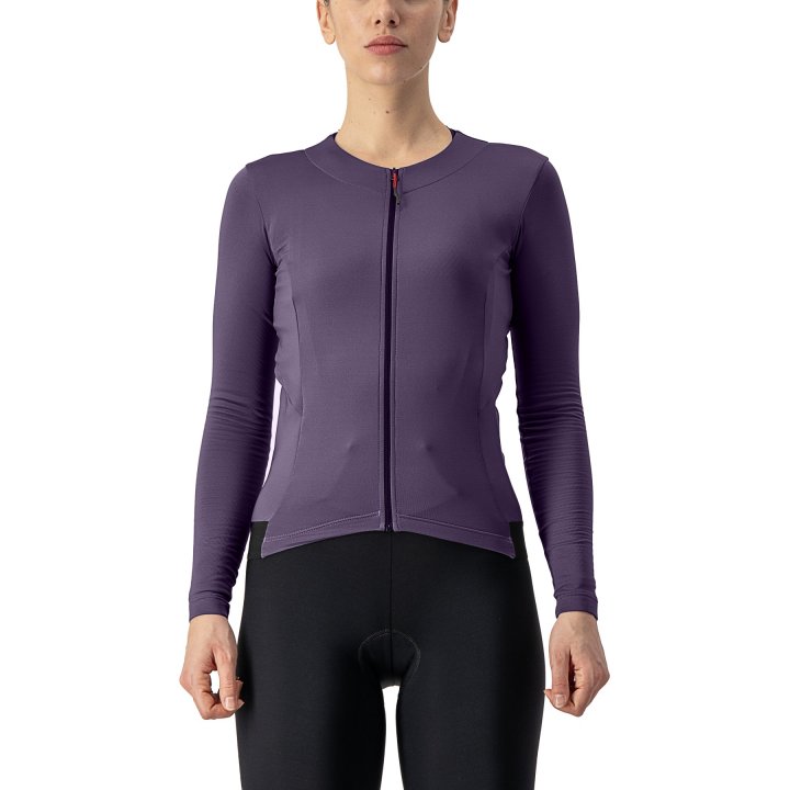 Castelli Fly Jersey lange mouw paars dames