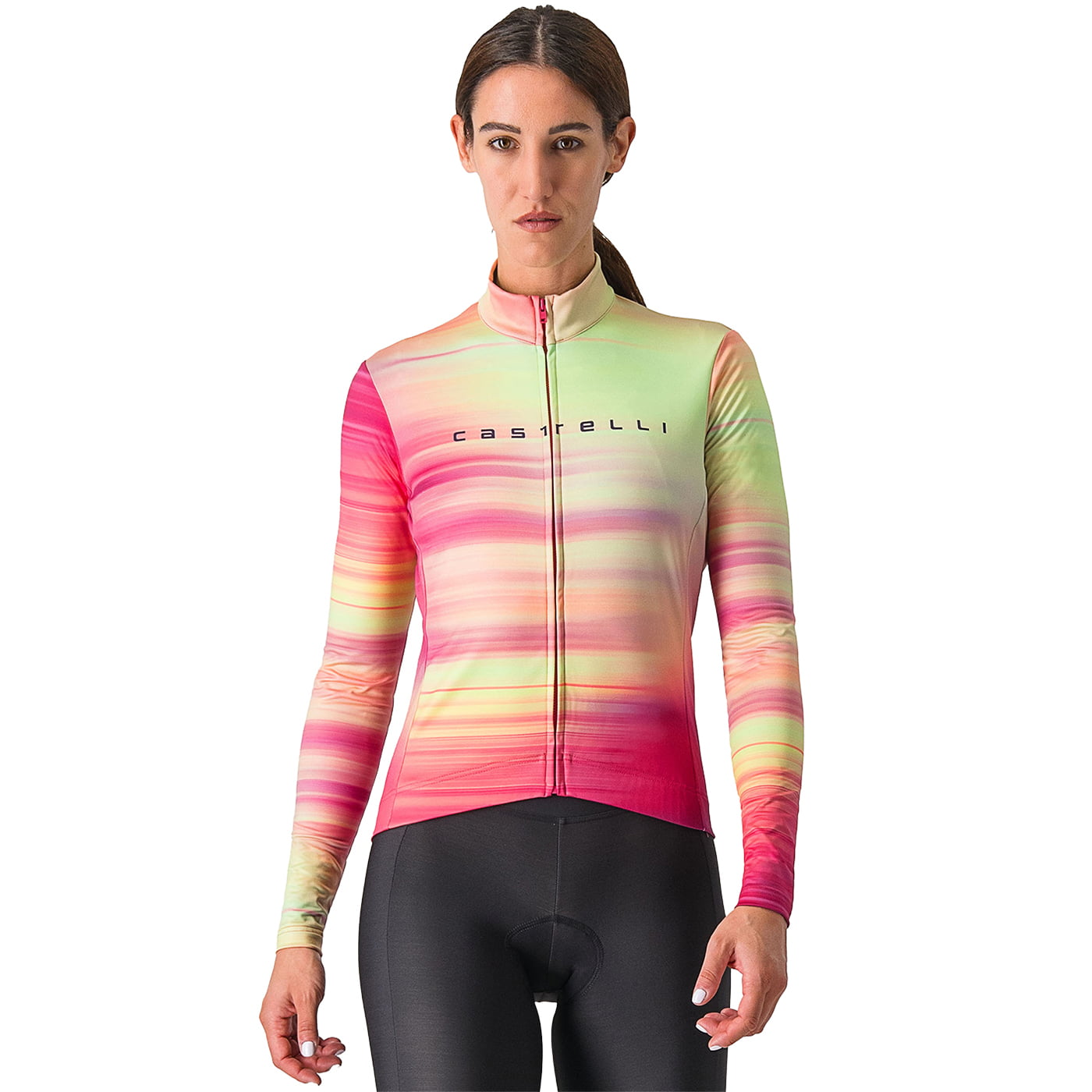 Castelli Dames Lange Mouw Jersey Phase damesfietsshirt met lange mouwen
