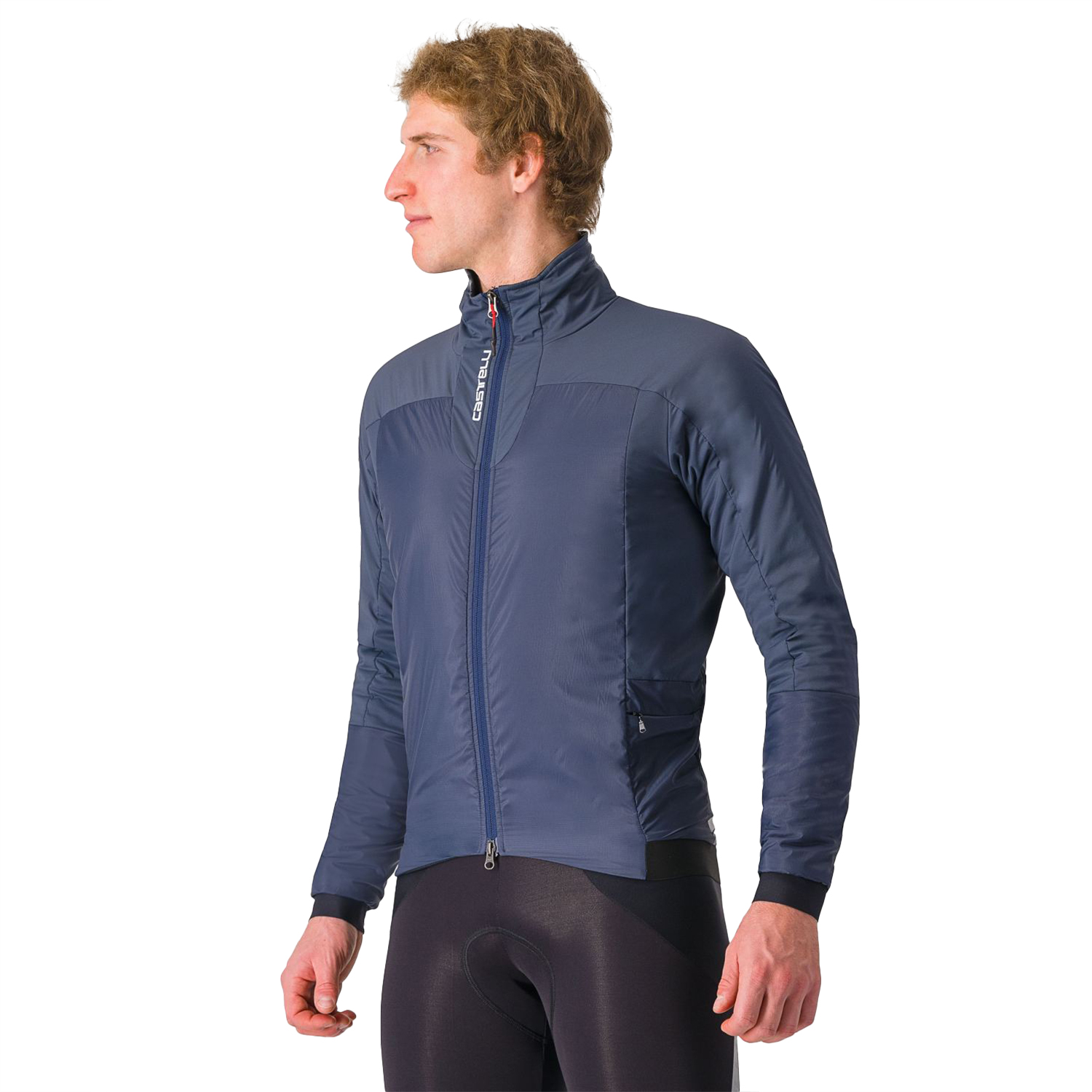 Castelli Fly Thermal lange mouw fietsjack twilight blauw heren