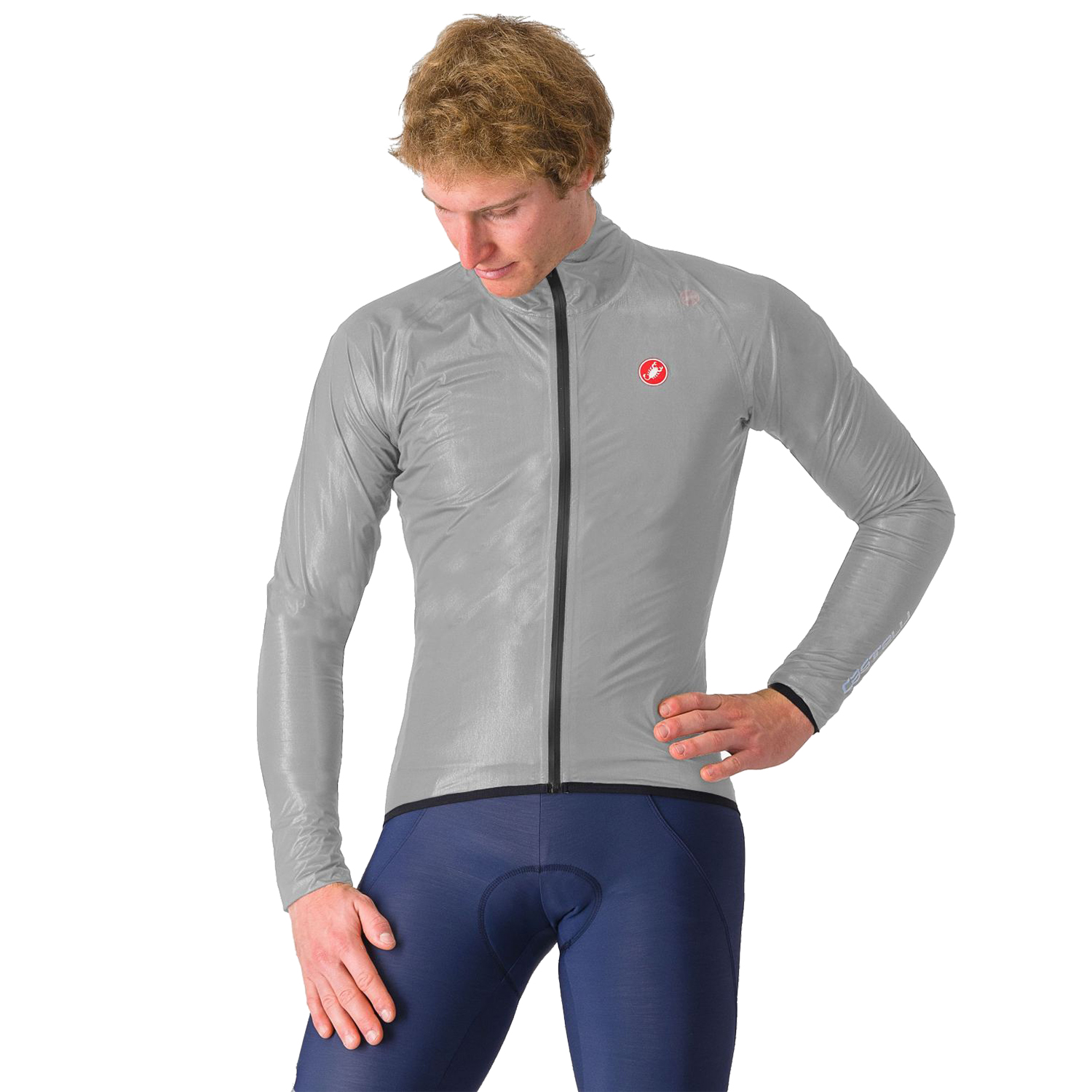 Castelli Squall shell jacket lange mouw silver gray/black heren