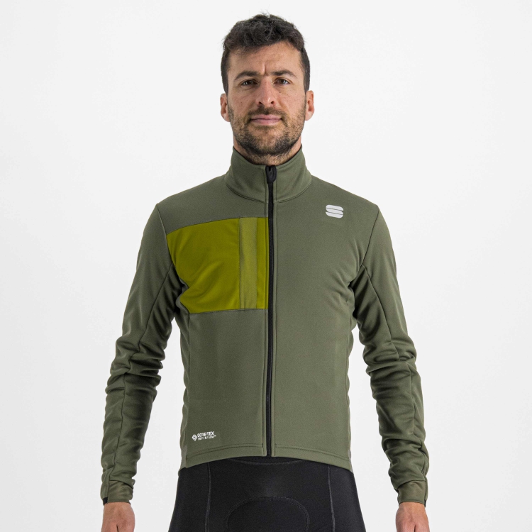 Sportful Super lange mouw fietsjack groen heren