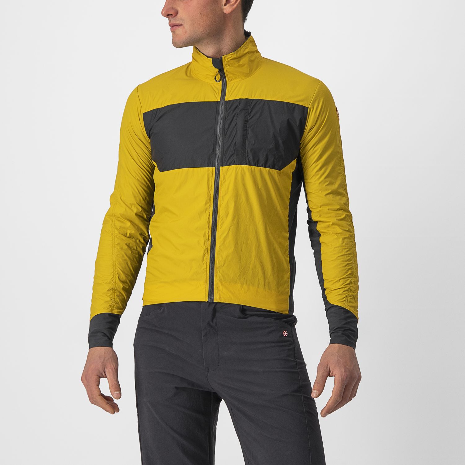 Castelli Unlimited Puffy fietsjack lange mouw geel heren