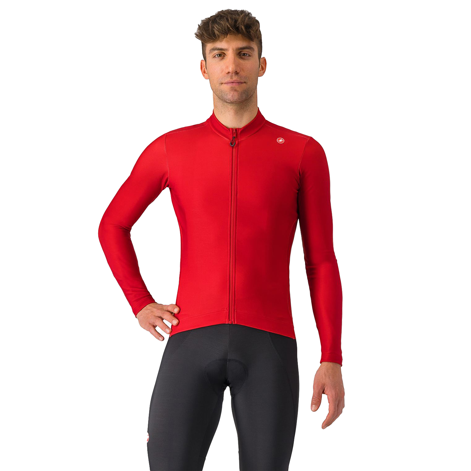 Castelli Espresso thermal jersey lange mouw rich red heren
