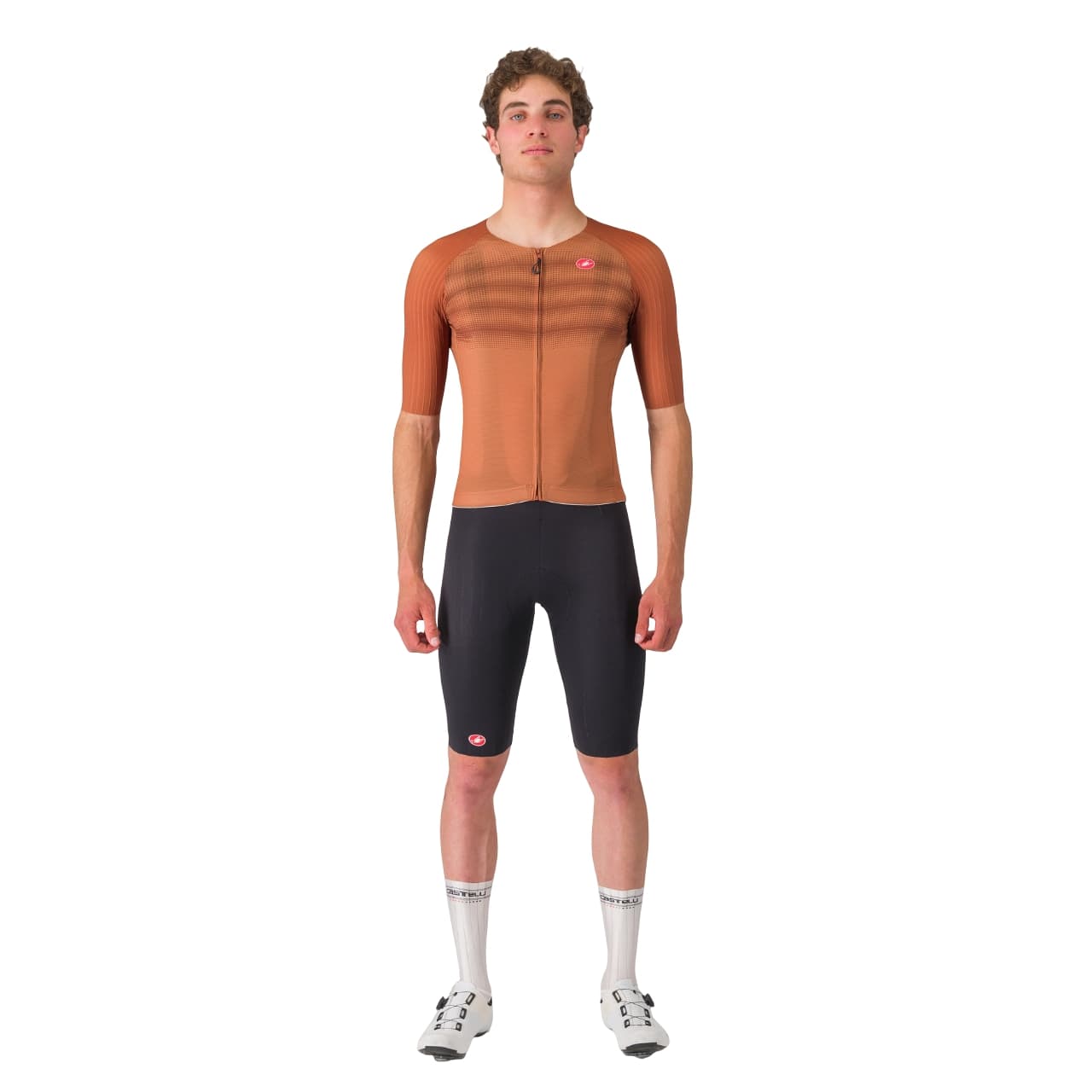 Castelli aero race 8s jersey bruin heren