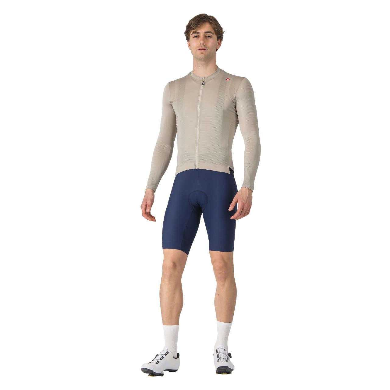 Castelli Espresso fietsshirt lange mouw grijs heren