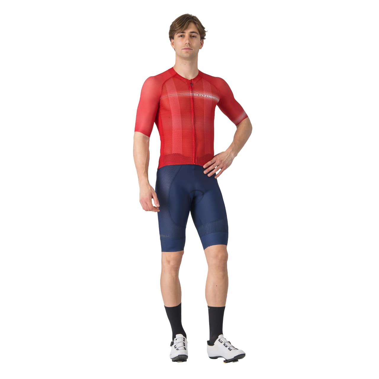 Castelli climbers a/c jersey fietsshirt korte mouw rood heren